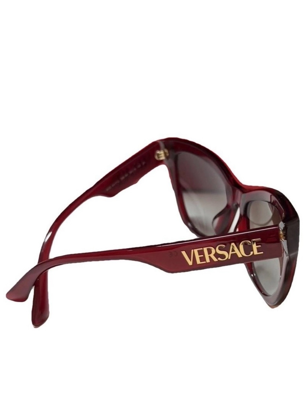 Versace Women's Burgundy Logo Sunglasses